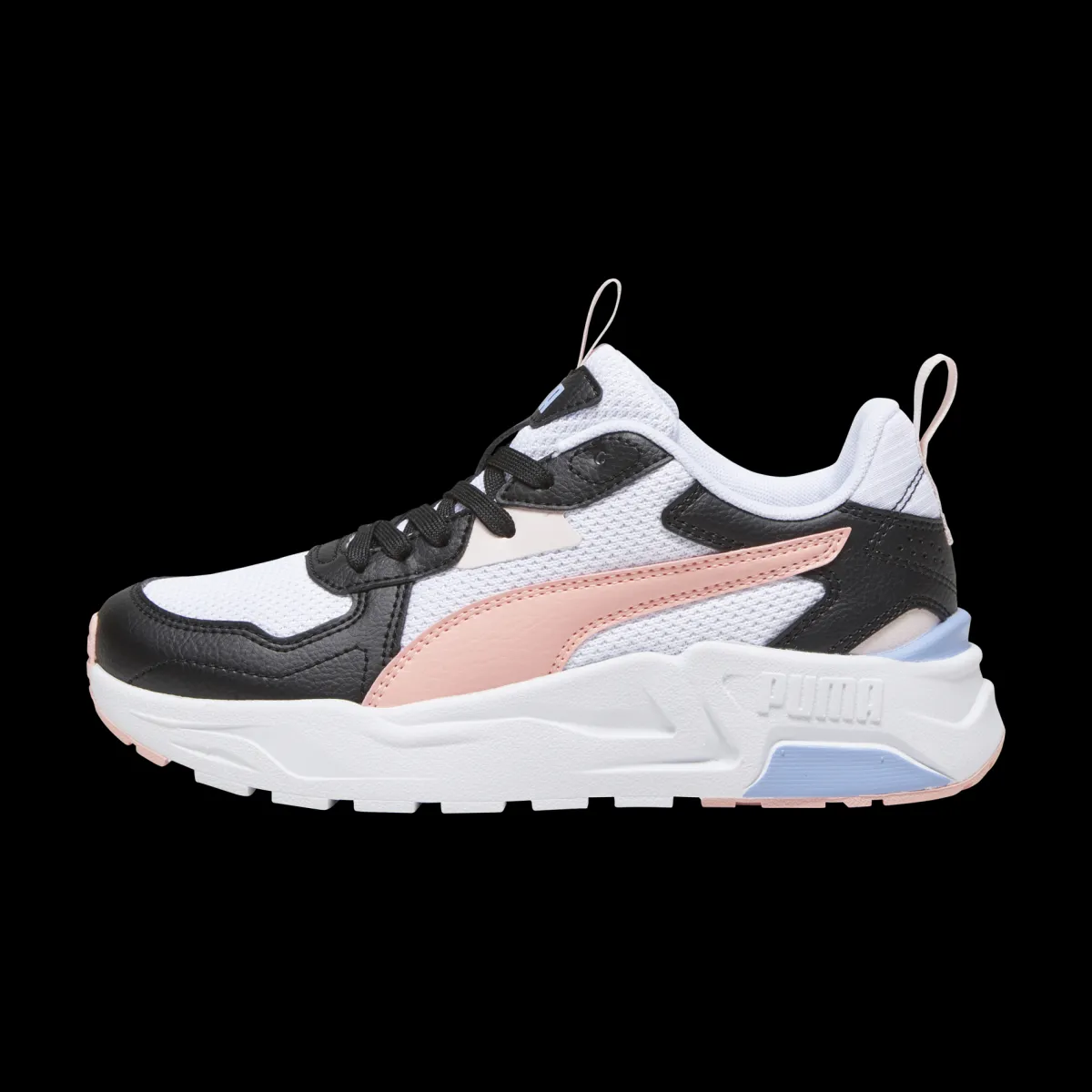 New Scarpe da ginnastica da ragazza bianche con inserti neri e rosa Trinity Lite Donna/Bambino Sneakers Sportive Bambina|Scarpe Ragazza