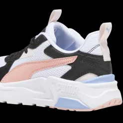 New Scarpe da ginnastica da ragazza bianche con inserti neri e rosa Trinity Lite Donna/Bambino Sneakers Sportive Bambina|Scarpe Ragazza