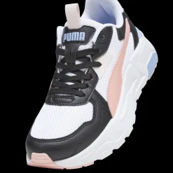 New Scarpe da ginnastica da ragazza bianche con inserti neri e rosa Trinity Lite Donna/Bambino Sneakers Sportive Bambina|Scarpe Ragazza