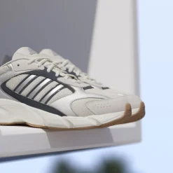 Clearance Scarpe da ginnastica da uomo Rétro bianche grigie con dettagli blu Crazychaos 2000 Uomo Sneakers Retro Running|Sneakers Rétro