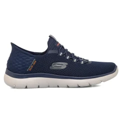 Sale Scarpe da ginnastica da uomo blu con memory foam Summits Slip-ins Uomo Scarpe Per Camminare|Scarpe Da Running