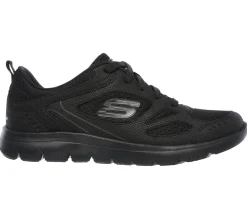 Scarpe da ginnastica nere Donna con Memory Foam Summits Suited Donna Scarpe Per Camminare|Scarpe Da Running