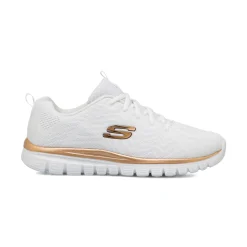 Scarpe da running bianche da Donna con logo dorato e Memory Foam Donna Scarpe Per Camminare|Scarpe Da Running