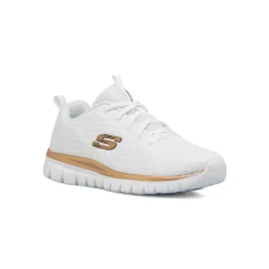 Scarpe da running bianche da Donna con logo dorato e Memory Foam Donna Scarpe Per Camminare|Scarpe Da Running