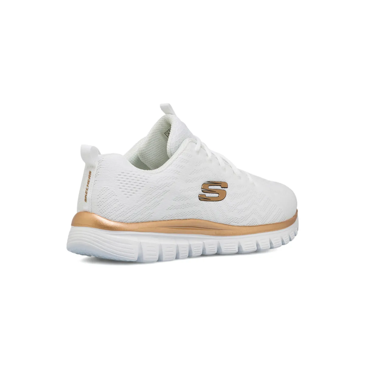 Scarpe da running bianche da Donna con logo dorato e Memory Foam Donna Scarpe Per Camminare|Scarpe Da Running