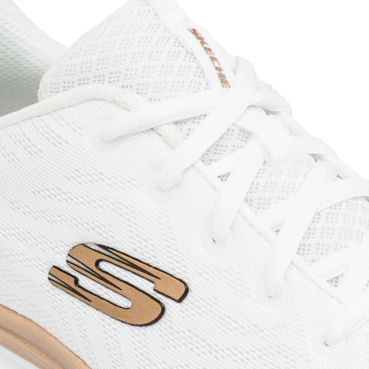 Scarpe da running bianche da Donna con logo dorato e Memory Foam Donna Scarpe Per Camminare|Scarpe Da Running