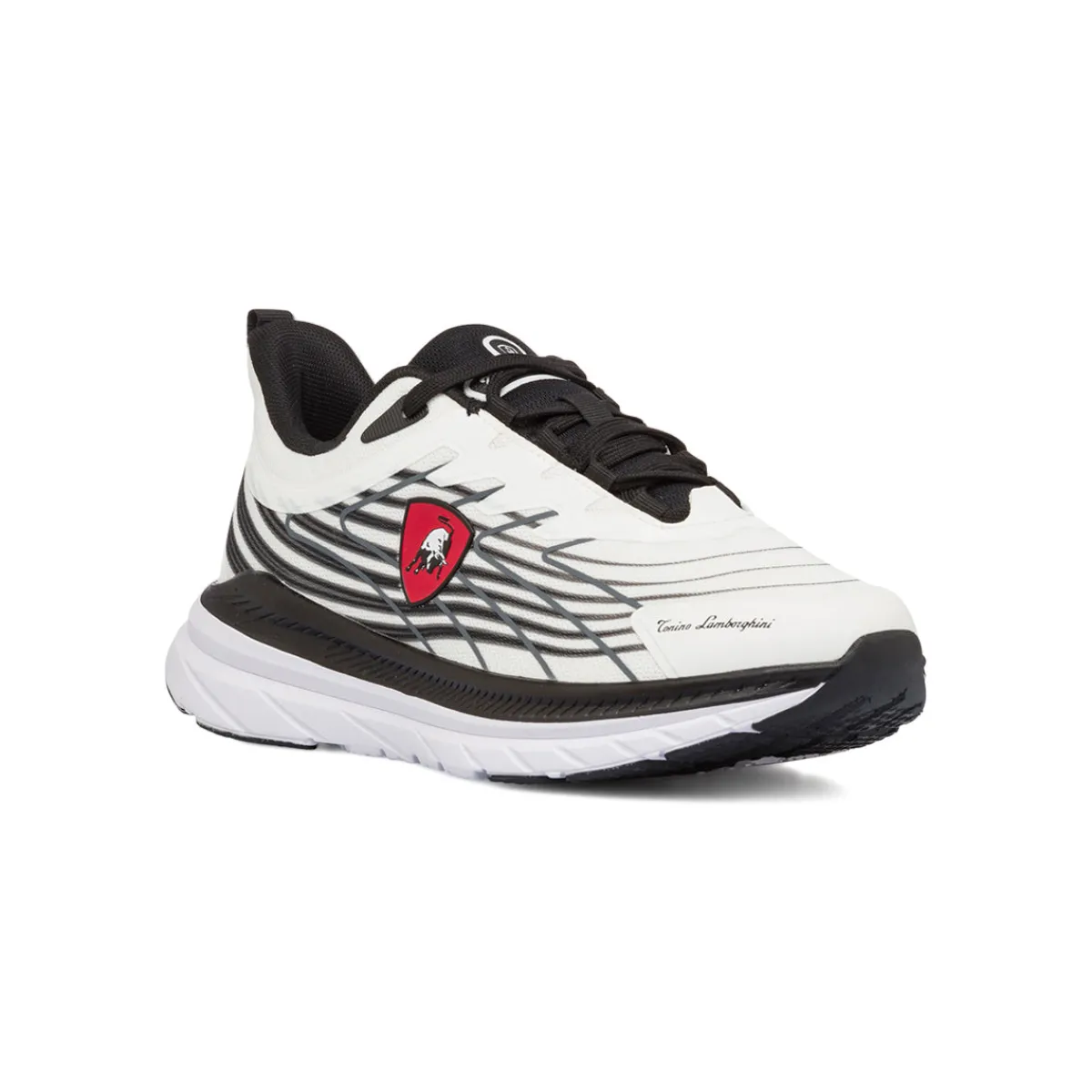 New Scarpe da running bianche da Uomo con dettagli neri e logo Uomo Scarpe Da Running|Scarpe Da Running Uomo