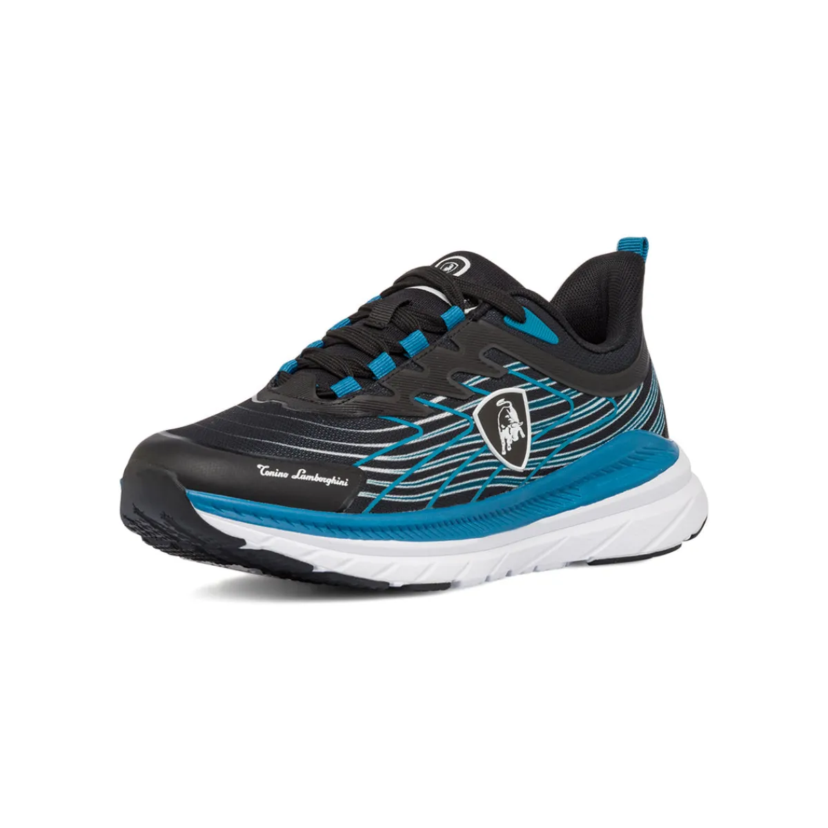 Online Scarpe da running nere da Uomo con sfumature azzurre Uomo Scarpe Da Running|Scarpe Da Running Uomo