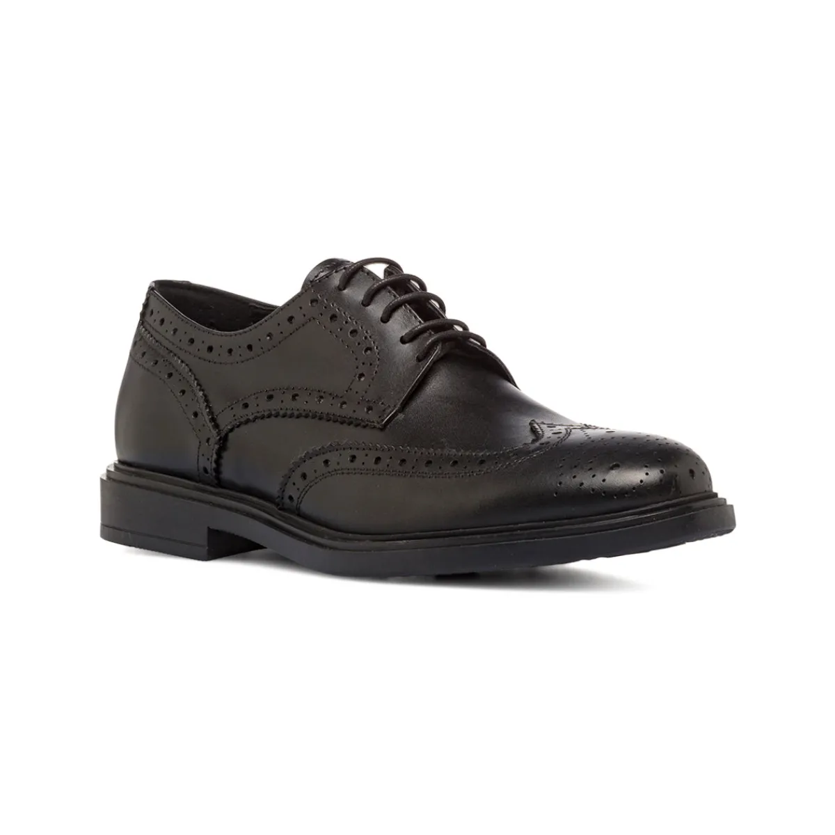 Discount Scarpe da Uomo Derby Brogue in Pelle Nera con Lacci Uomo Stringate Uomo