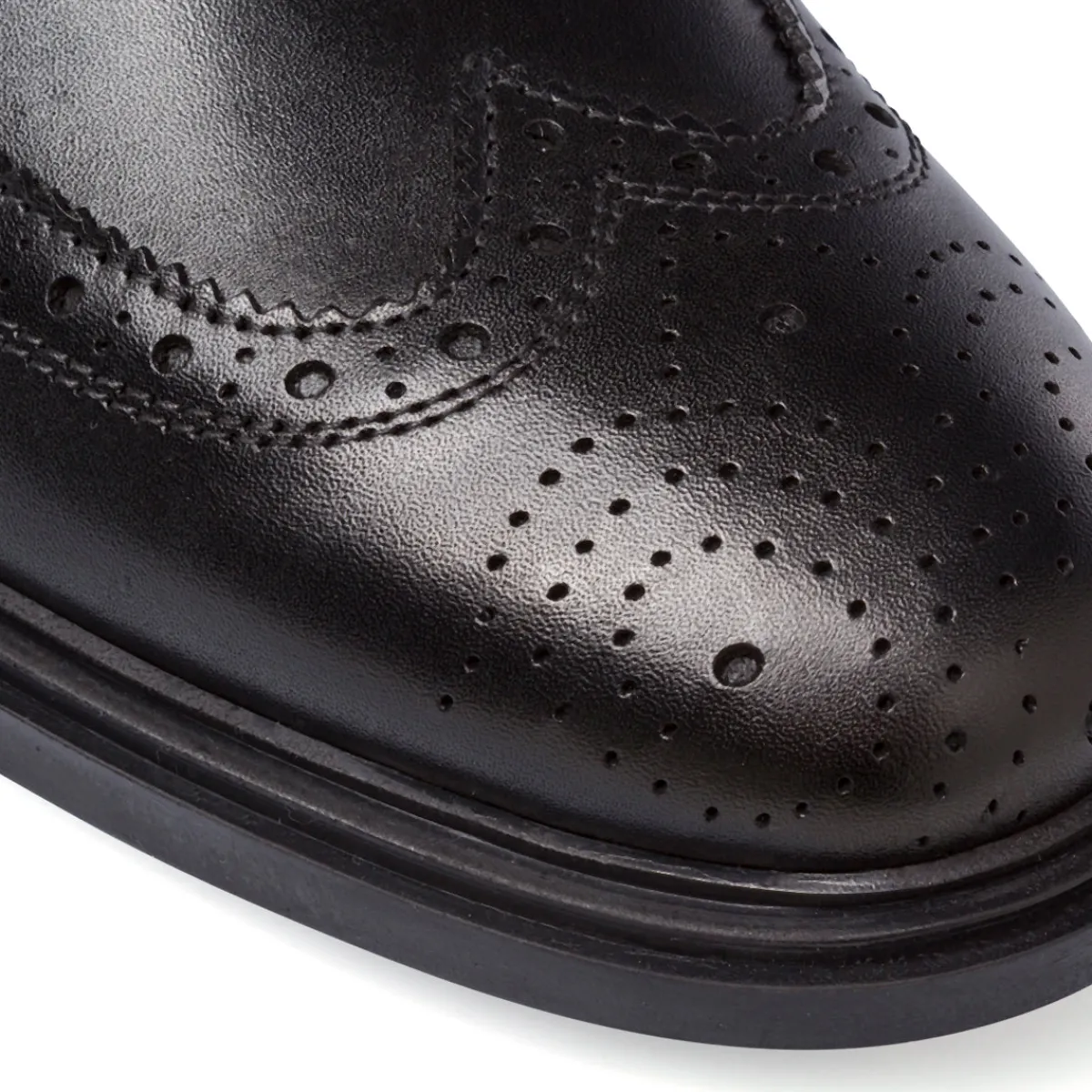 Discount Scarpe da Uomo Derby Brogue in Pelle Nera con Lacci Uomo Stringate Uomo