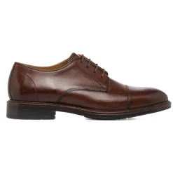 Sale Scarpe da Uomo Derby in Pelle Marrone Uomo Look Marrone Uomo 👞|Mocassini Uomo