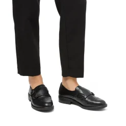 Clearance Scarpe nere monk-strap nere da donna con doppia fibbia Donna Stringate Donna