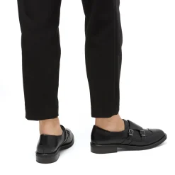 Clearance Scarpe nere monk-strap nere da donna con doppia fibbia Donna Stringate Donna