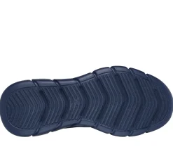 Scarpe sportive blu da uomo in tessuto mesh Bobs Sport B Flex - Chill Edge Uomo Scarpe Per Camminare|Scarpe Da Palestra