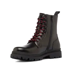 Hot Scarponcini Anfibi Neri da Uomo con lacci bicolore Uomo Scarponcini E Anfibi Uomo