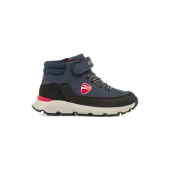 Sale Scarponcini blu da Ragazzo con logo laterale e strappo Bambino Sneakers Bambino|Scarponcini Bambino