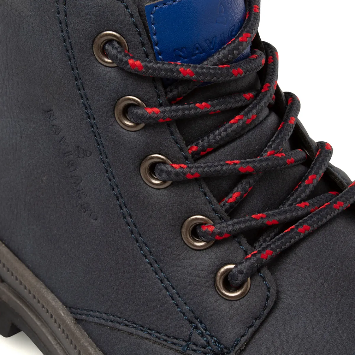 New Scarponcini blu da Ragazzo con logo e dettagli rossi Bambino Stivaletti Bambino|Scarponcini Bambino