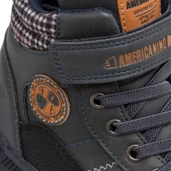 Online Scarponcini da bambino blu con logo Bambino Scarponcini Bambino|Scarpe Con Strappo Bambino