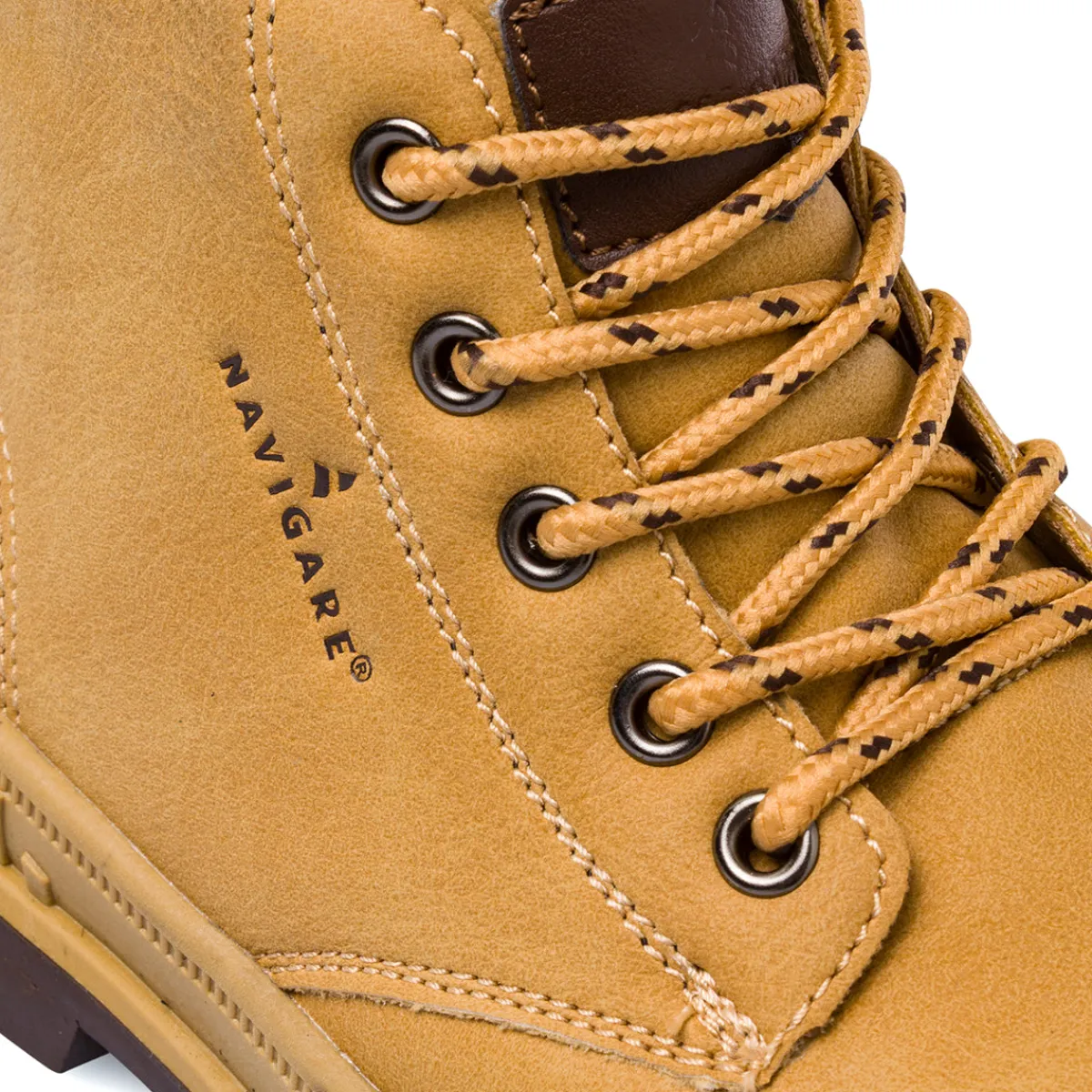 Discount Scarponcini ocra da Ragazzo con zip e logo Bambino Stivaletti Bambino|Scarponcini Bambino