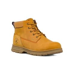 Outlet Scarponcini ocra da Uomo con logo laterale Uomo Scarponcini E Anfibi Uomo