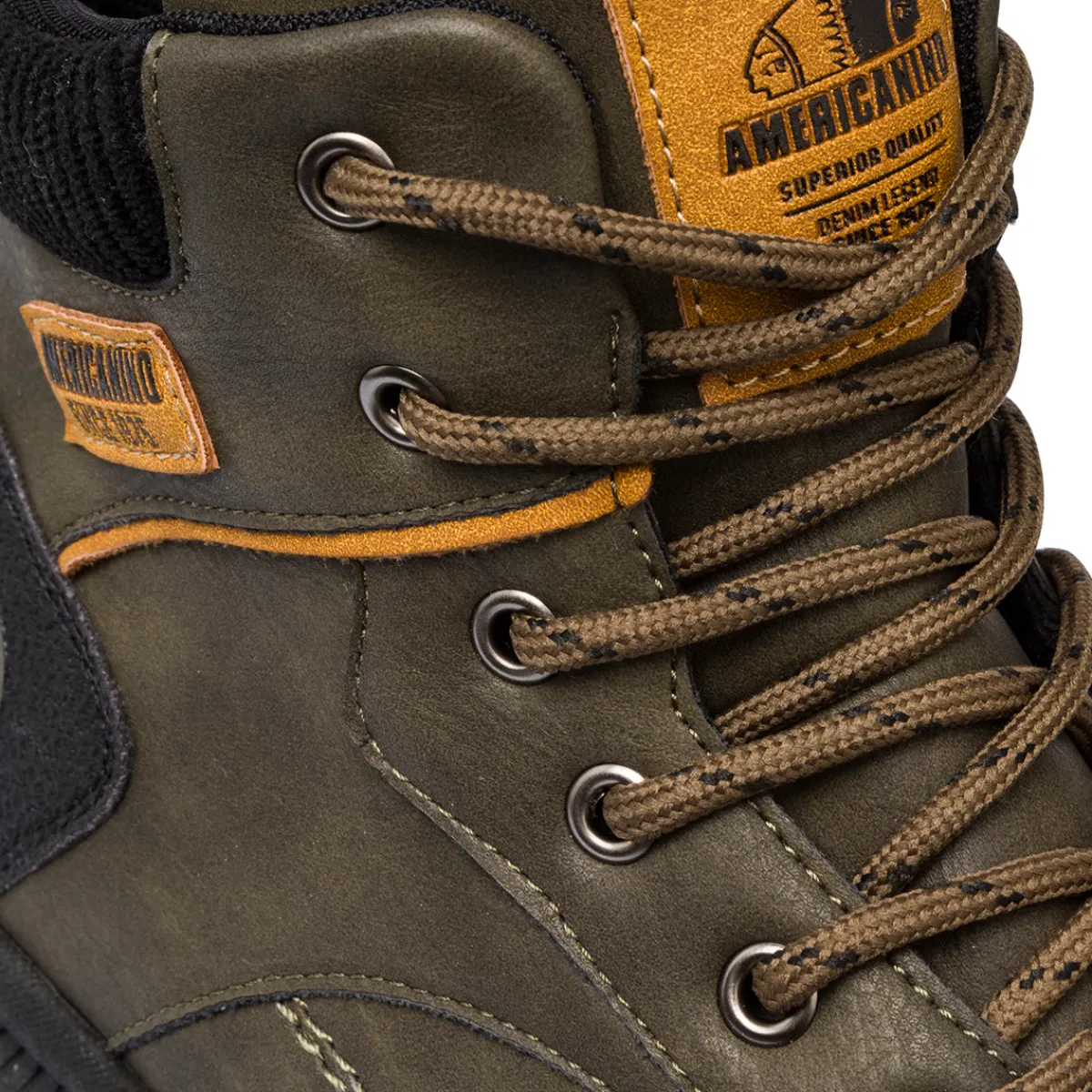 Sale Scarponcini verde oliva da ragazzo con dettagli neri Bambino Sneakers Bambino|Scarponcini Bambino