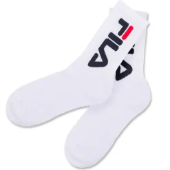 Discount Set 2 paia di Calzini bianchi lunghi con logo Donna Calzini Sportivi|Calzini Uomo