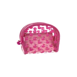 Hot Set di 2 Trousse da viaggio rosa con anatre Donna Beauty Case E Trousse