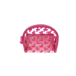 Hot Set di 2 Trousse da viaggio rosa con anatre Donna Beauty Case E Trousse