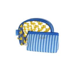 Clearance Set di 2 Trousse da viaggio blu con anatroccoli Donna Beauty Case E Trousse