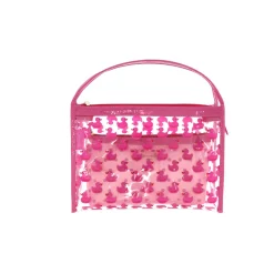 Hot Set Necessaire fuxia da Donna con stampa anatre Donna Beauty Case E Trousse