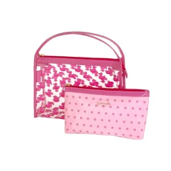 Hot Set Necessaire fuxia da Donna con stampa anatre Donna Beauty Case E Trousse
