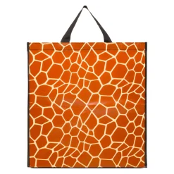 Sale Shopper grande animalier nera con fantasia giraffa Donna Shoppers