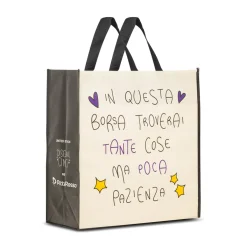 Discount Shopper grande beige in TNT Disegni Cinici Donna Shoppers