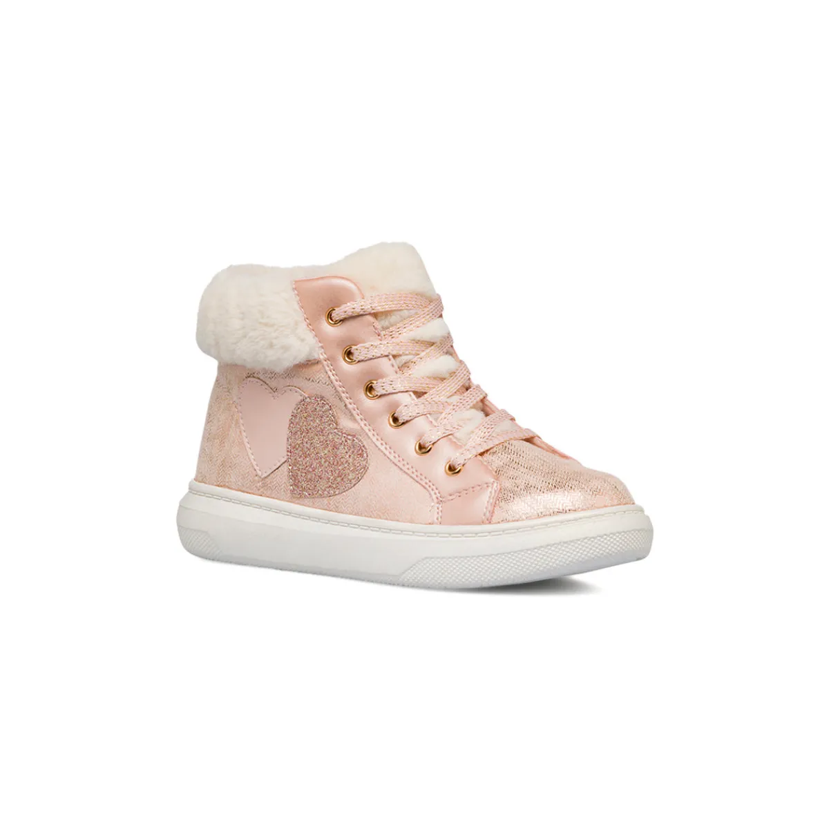 Sneakers alta rosa metal da bambina Bambino Sneakers Bambina