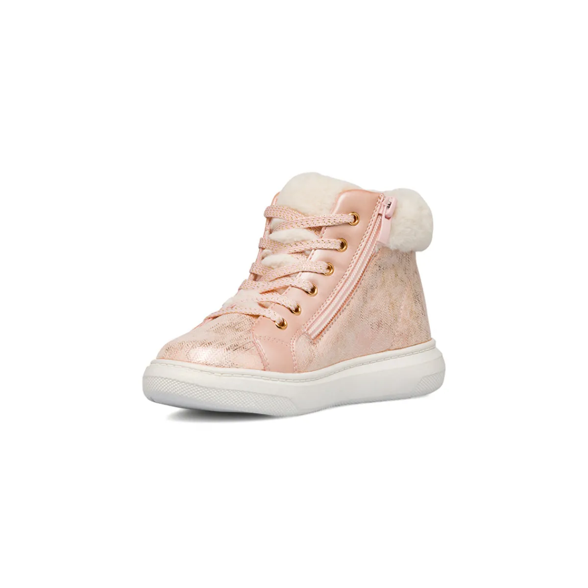Sneakers alta rosa metal da bambina Bambino Sneakers Bambina