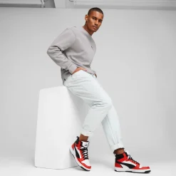 Outlet Sneakers alte bianche da uomo con dettagli rossi e neri Rebound v6 Uomo Sneakers|Sneakers Sport Uomo