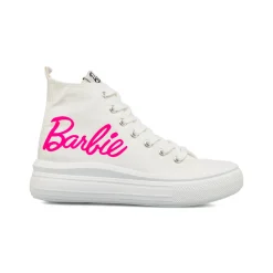 Clearance Sneakers alte bianche da Ragazza con suola Platform e logo rosa Donna Scarpe Ragazza|Scarpe Sportive