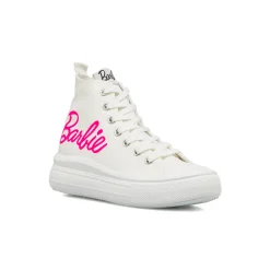 Clearance Sneakers alte bianche da Ragazza con suola Platform e logo rosa Donna Scarpe Ragazza|Scarpe Sportive