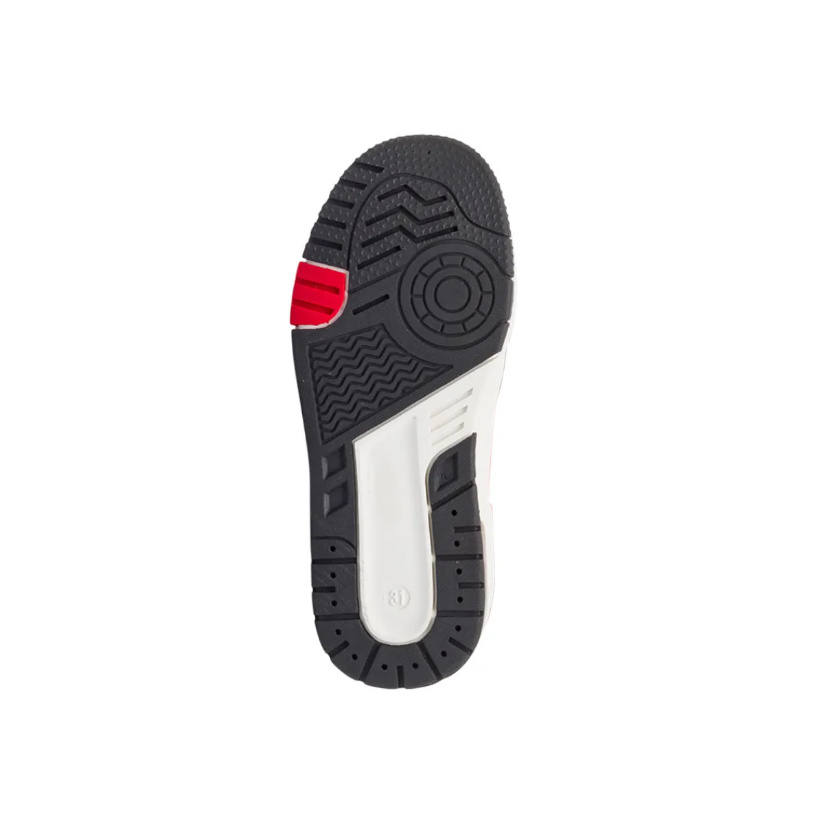 Online Sneakers alte bianche da ragazzo con dettagli grigio neri e rossi Bambino Sneakers Bambino|Scarpe Ragazzo