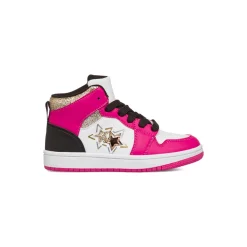Online Sneakers alte bianche da ragazza con dettagli fuxia Bambino Sneakers Bambina|Scarpe Ragazza