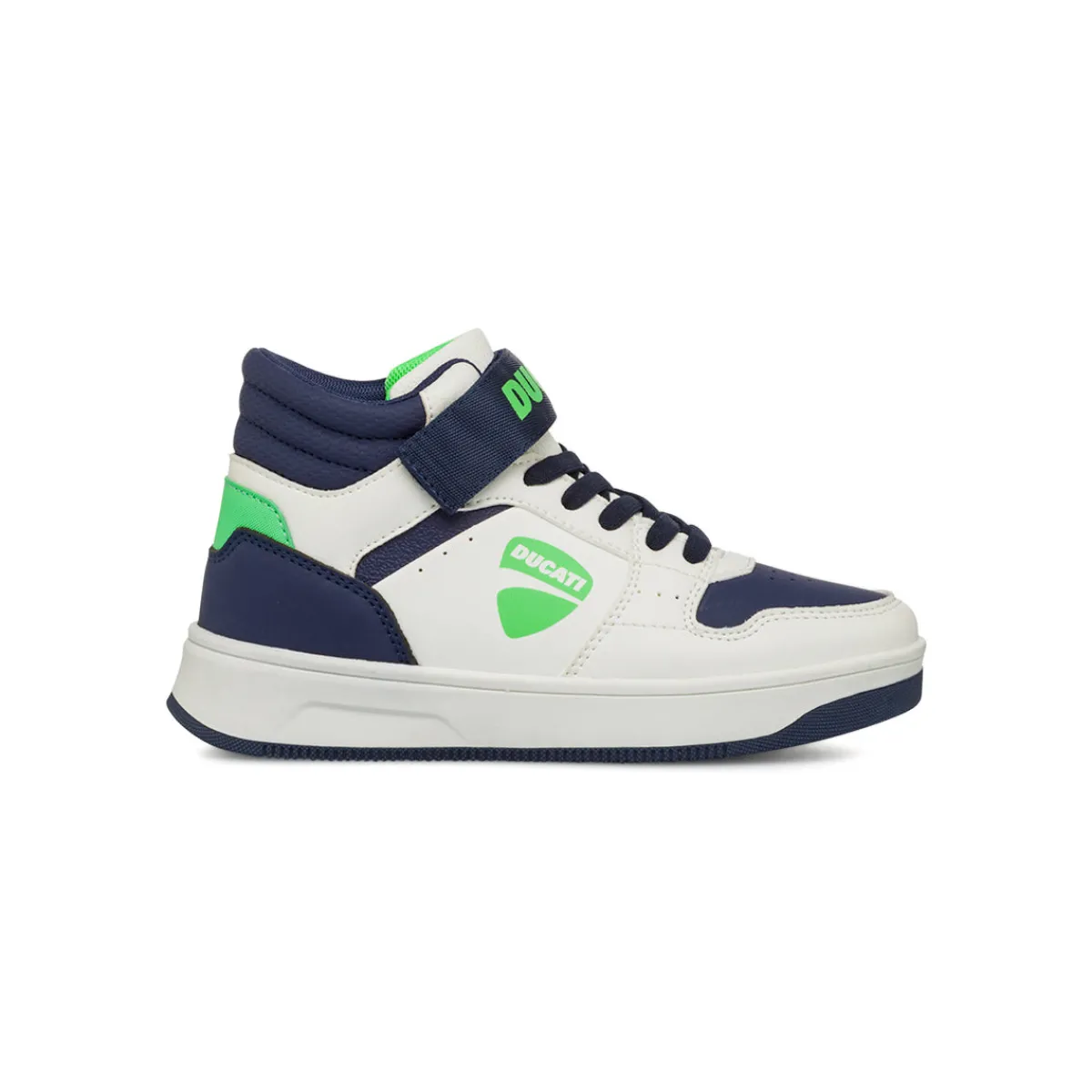 Sale Sneakers alte bianche e blu da Ragazzo con logo Bambino Sneakers Sportive Bambino|Scarpe Sportive