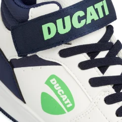 Sale Sneakers alte bianche e blu da Ragazzo con logo Bambino Sneakers Sportive Bambino|Scarpe Sportive