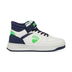 Online Sneakers alte bianche e blu da Ragazzo con strappo Donna/Bambino Sneakers Sportive Bambino|Scarpe Ragazzo