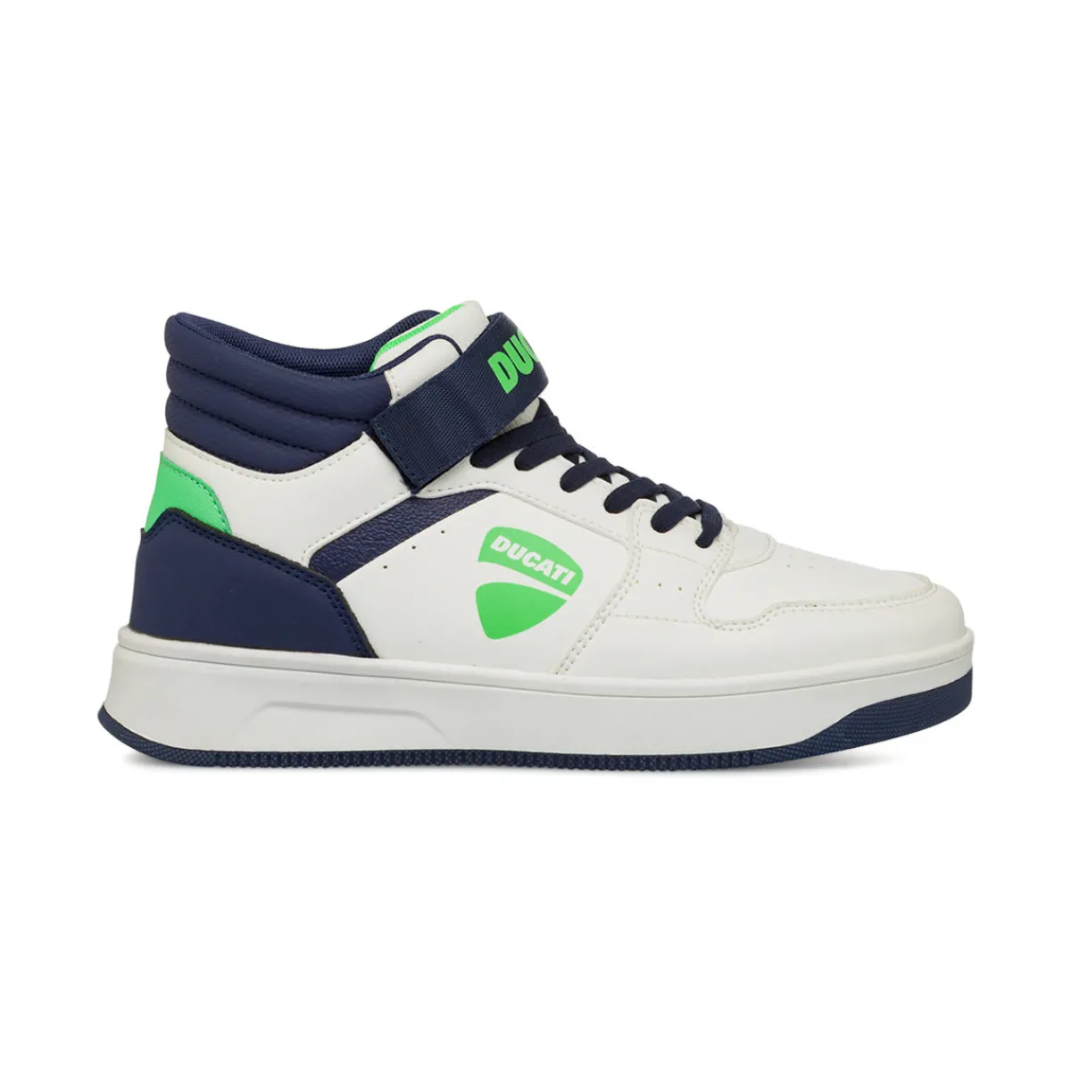 Online Sneakers alte bianche e blu da Ragazzo con strappo Donna/Bambino Sneakers Sportive Bambino|Scarpe Ragazzo