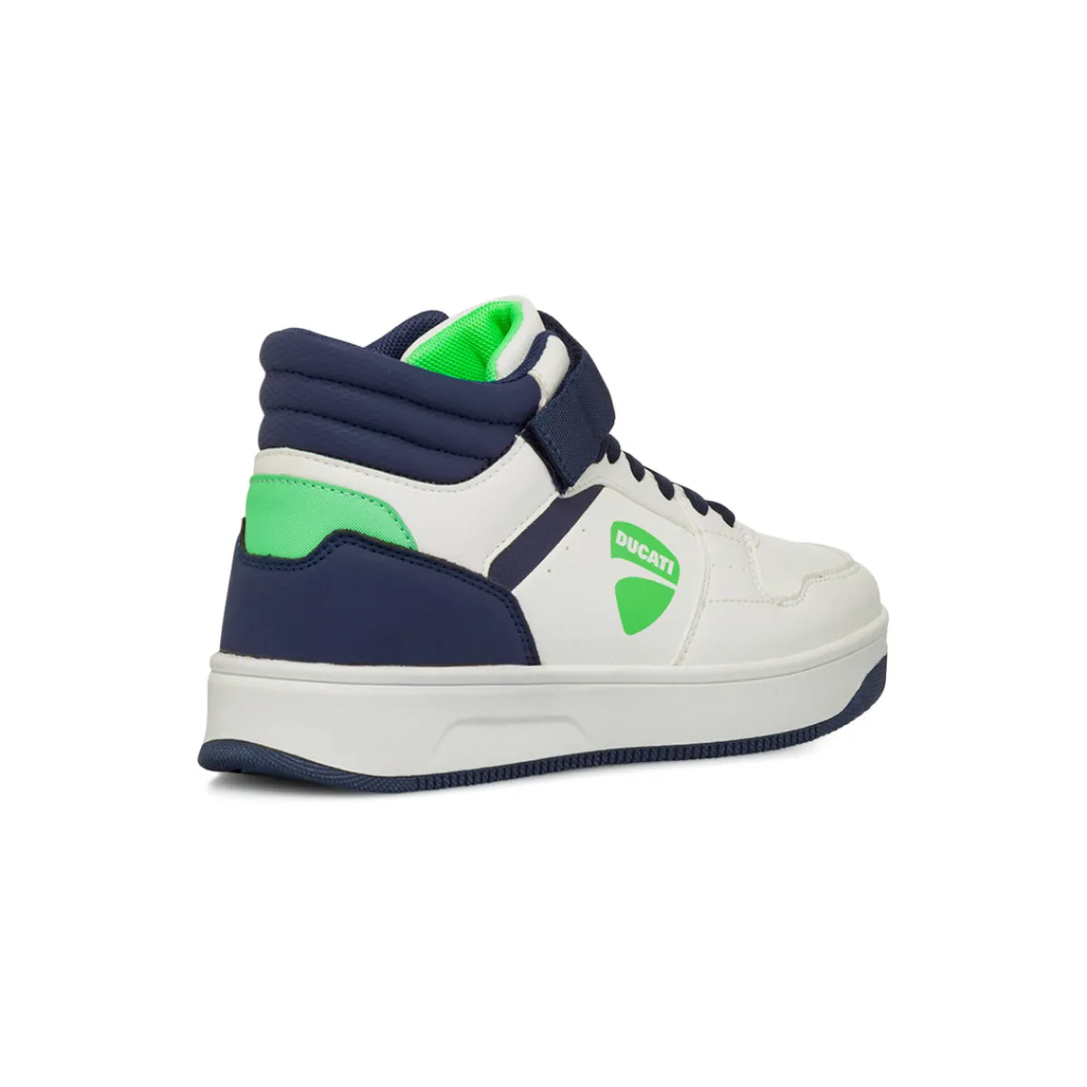 Online Sneakers alte bianche e blu da Ragazzo con strappo Donna/Bambino Sneakers Sportive Bambino|Scarpe Ragazzo