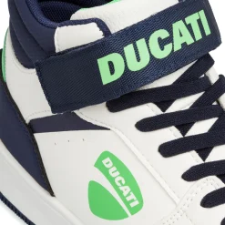 Online Sneakers alte bianche e blu da Ragazzo con strappo Donna/Bambino Sneakers Sportive Bambino|Scarpe Ragazzo