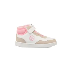 Sale Sneakers alte bianche e rosa da Bambina Bambino Scarpe Sportive Da Bambino|Scarpe Sportive