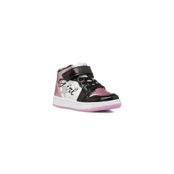 Discount Sneakers alte bianche, nere e rosa effetto laminato da bambina Bambino Sneakers Bambina|Scarpe Con Strappo Bambina