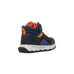 Sneakers alte blu da Bambino con strappo e inserti arancioni Bambino Sneakers Bambino|Scarpe Con Strappo Bambino