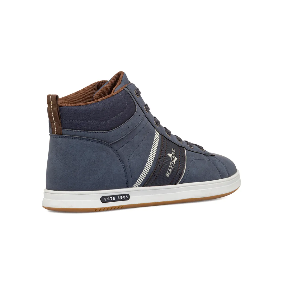 Hot Sneakers alte blu da Uomo con logo laterale Uomo Sneakers Uomo